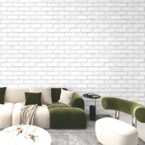 Classic White Brick Wallpaper