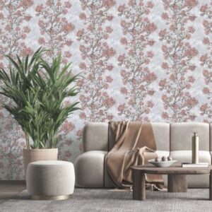 Chinoiserie-inspired Floral Trail Wallpaper