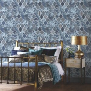 Moroccan Trellis-inspired Geometric Wallpaper
