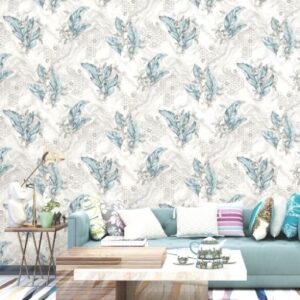 Soft Botanical Elegance Leaf Wallpaper